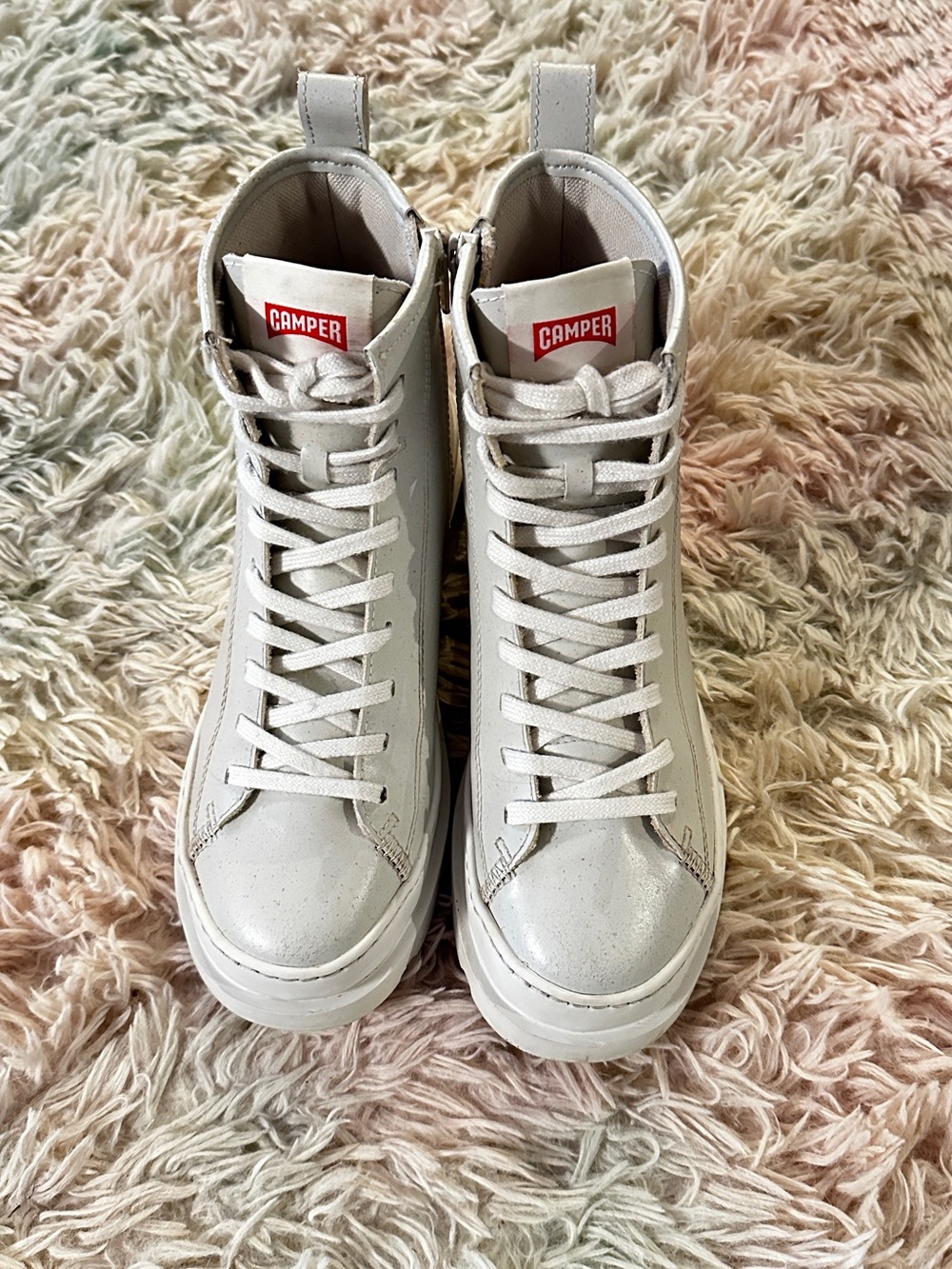 Camper Brutus White MIRUM® Ankle Boots for Women Size 38 - Picture 5 of 14